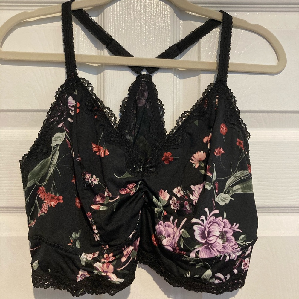 Torrid bralette - Size 2x - Black and Floral